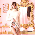 Second pic of Laidy Laixx exposes her sexy inked body in the dressing room