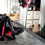 Third pic of Rubberdomina | Black Plastic Bondage 