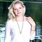 First pic of Seducing Blonde Teen Emilia T Is Posing Absolutely Naked On A Bright Summer Day / DefineBabe.com