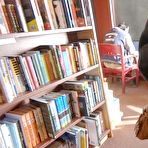 First pic of (NEARLY CAUGHT) Super-Naughty Public Deep Throat and Hump, Jizm Walk Thru Engaged Library