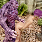 Third pic of 3DX Joy | Purple Mutant Doggy Sex