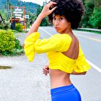 First pic of Astonishing Ebony Hottie Janeth Black Jumps On A Big White Prick - FAPCAT