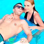 First pic of Redhead Beauty Kaisa Nord Is Sucking On The Poolside - FAPCAT