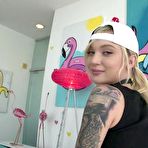 Second pic of Beautiful Inked Blonde Dakota Skye Anally Fucked From Behind - FAPCAT