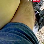 Third pic of Cute Blonde Babe Has Her First Outdoor Fuck - FAPCAT