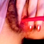Fourth pic of Stocking small tits babe closeup hairy pussy masturbating - AmateurPorn