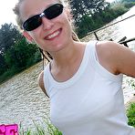 Fourth pic of Pretty girlfriend flashes nude tits - allofgfs.com