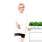 First pic of Beautiful teen Alice Klay loses her anal virginity opening legs in white opaques