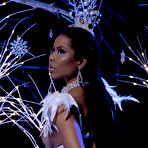 Second pic of Kira Noir takes off her ice-fairy costume showing her large tits