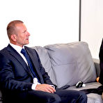 Second pic of Sexy Stacy Bloom gets butt fucked in seamed RHT stockings by her squirting tutor