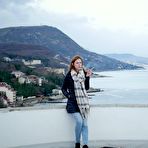 Fourth pic of Russian Smokers | Beautiful lady is smoking two Saratoga cigarettes in a row on a beautiful view