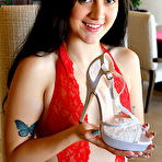 Third pic of April in Red Lace and Heels by FTV Girls | Erotic Beauties