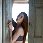 Fourth pic of Leggy redhead babe Alice Brookes in her sexy lingerie