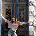 Fourth pic of Busty redhead hottie Alice Brookes stripping