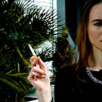 First pic of Russian Smokers | Slim chick basks in the sun with a cigarette in her hand