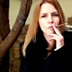Second pic of Russian Smokers | Anastasia is smoking  120mm cigarette outside