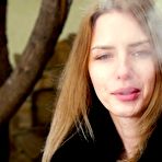 Third pic of Russian Smokers | Anastasia is smoking  120mm cigarette outside