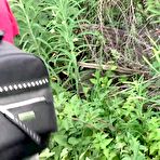 Second pic of Public outdoor blowjob with creampie from shy&nbsp;girl in the bushes - AmateurPorn