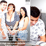 Fourth pic of Big breasted Ivana is showing a hot young couple how it all works - Free Mature.nl content