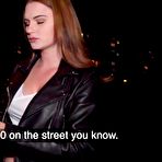 Second pic of Public Agent Night time Blowjob in the Forest with Redhead - AmateurPorn