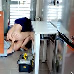 Third pic of Cheating wife asked the plumber to fix her leak while her husband was working-Horny MILF cum 3 times - AmateurPorn