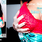 Fourth pic of Inna White is a big breasted granny who loves to play with her unshaved pussy - Free Mature.nl content