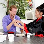First pic of Sex Previews - Katana Porn asian waitress explains chopsticks and more to Ryan Mclane