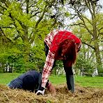 Second pic of Miss Nica Nordic Fetishclips | Rubber boot mistress presses slave face into manure