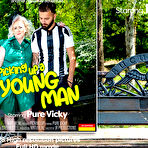 Fourth pic of Young man gets picked up by a horny cougar to fuck at home - Mature.nl