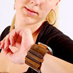 Second pic of WatchGirls.net | Britt wearing a huge Oozoo and handcuffs!