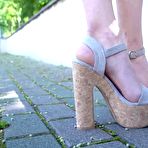 Third pic of Ebony Killer High High-Heeled Slippers Taunting Movie