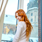 First pic of Alaya Dreamy Redhead Posing in Bed