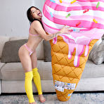 First pic of Mickey Violet gets fucked and facialed by two neighbors