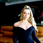 First pic of Allie Nicole removes her elegant black dress and plays with her pussy