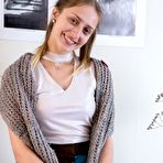 First pic of Katherine from abbywinters.com - Natural teen shoves her panties up her hairy pussy at Brdteengal