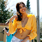 First pic of Reina Rae Exotic Brunette in Shorts