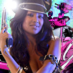 Third pic of BLUE NEON ART girl KITTY pink