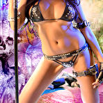 Fourth pic of BLUE NEON ART girl KITTY pink