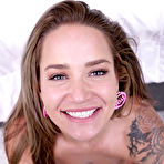 Second pic of Athena Anderson sucks and fucks him until she gets facialed