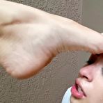 Fourth pic of Swallowing Larissa JK Cute Feet | MF Video Fetish