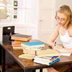 First pic of Bonnie Dolce bangs the librarian in the middle of the library