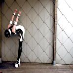 Second pic of Club Rubber Restrained | Zebra girl caught and restrained - video