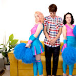 First pic of 18 Videoz - // - College cheerleaders threesome