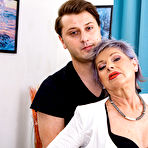 First pic of Young guy fucks hot small breasted grandma Lady X and gives her a creampie - Mature.nl