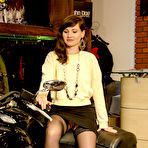 First pic of Jeny Smith Biker Upskirt for Girlfolio - Cherry Nudes