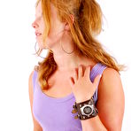 First pic of WatchGirls.net | Judy wearing a huge cuff watch