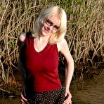 First pic of Big Boobs Blonde Gets Topless Outdoors