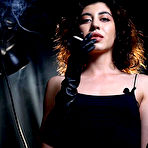 First pic of Russian Smokers | Great smoker Anastasia is smoking two all white cigarettes in a leather  gloves