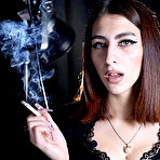 First pic of Russian Smokers | Arina is smoking two all white cigarettes in the studio