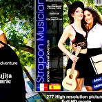 Fourth pic of Spanish MILF Mavi Burbujita does hot young skinny French Melany Furie with a strapon - Mature.nl